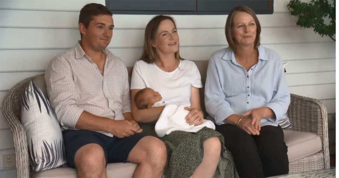 Woman gave birth to her grandson. Woman gave birth to her grandson.