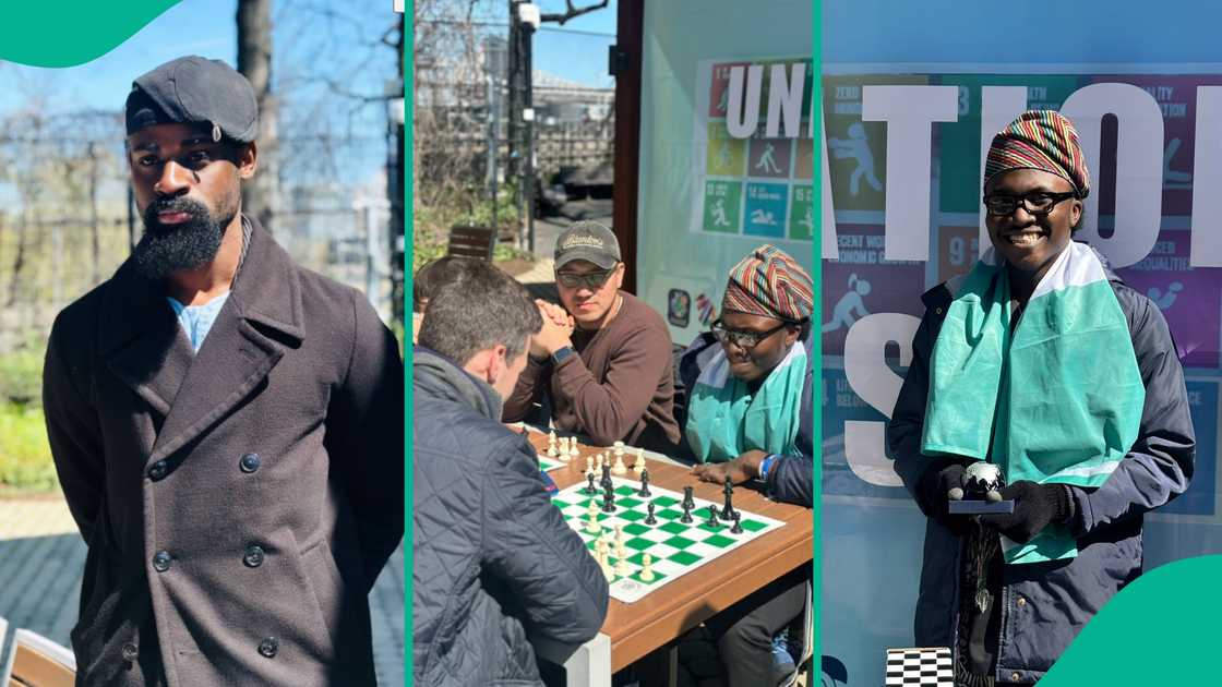 Nigerian boy wins gold at the United Nations chess games. Nigerian boy wins gold at the United Nations chess games.