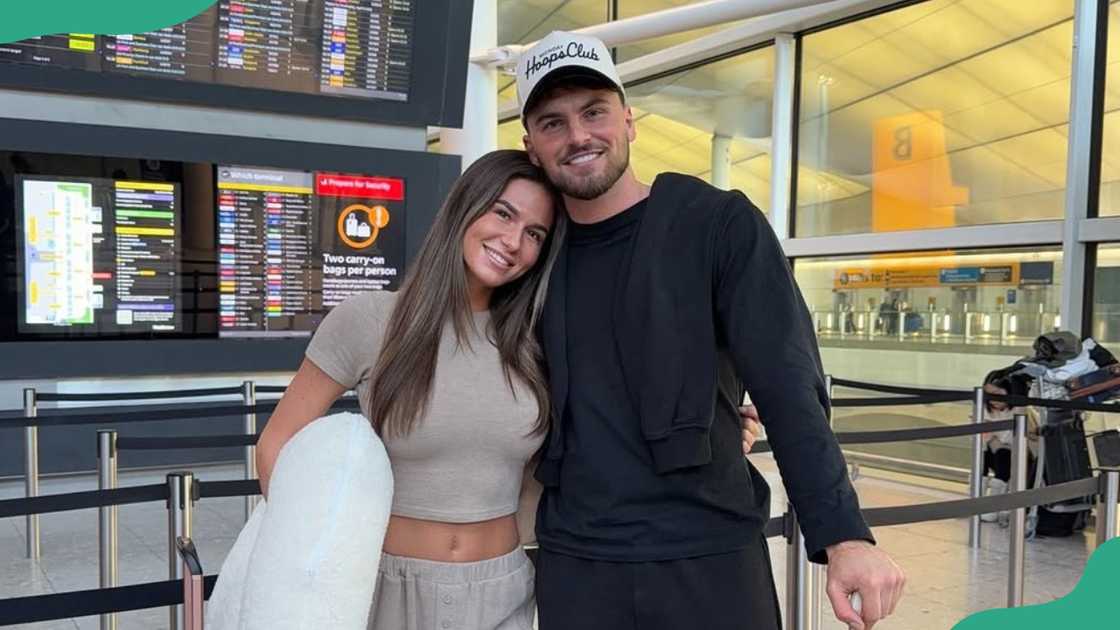 Angel Swift and Ty Isherwood at an airport
