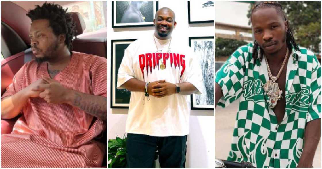 Nigerian label owners Olamide, Don Jazzy, Naira Marley Nigerian label owners Olamide, Don Jazzy, Naira Marley