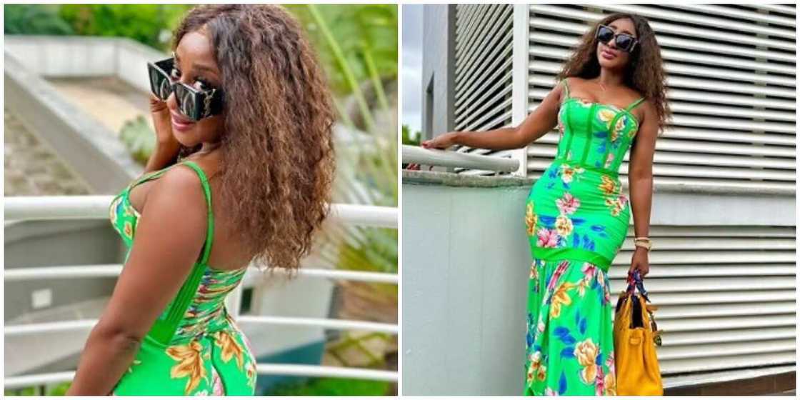 Ini Edo rocks green dress