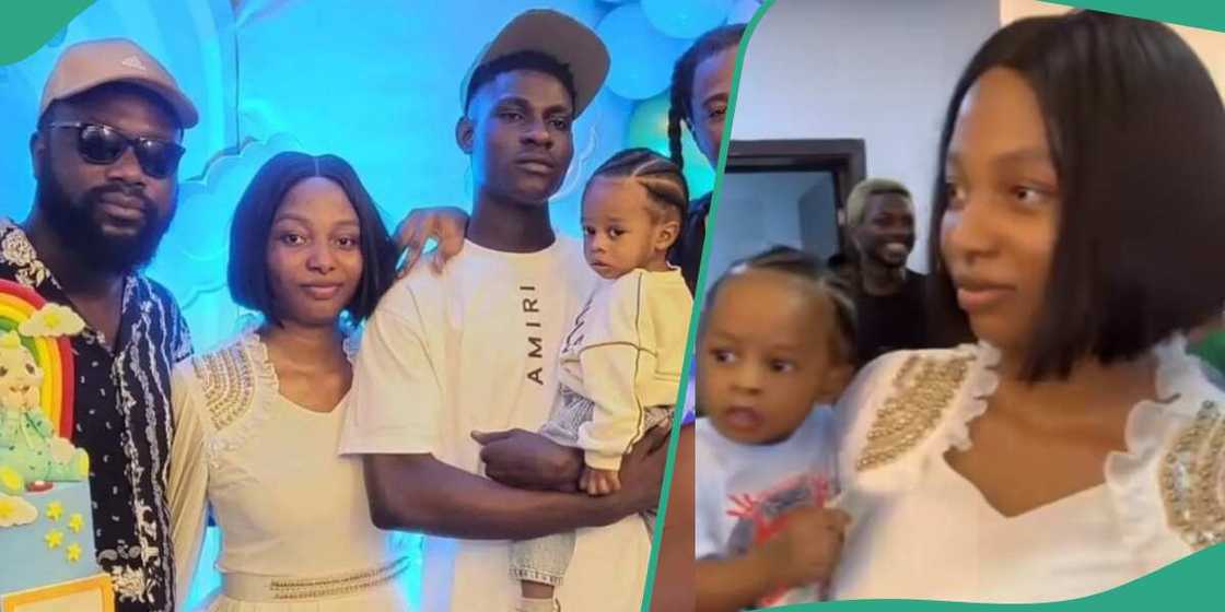 Mohbad's wife Wunmi's apperance at son's 1st birthday party trends. Mohbad's wife Wunmi's apperance at son's 1st birthday party trends.
