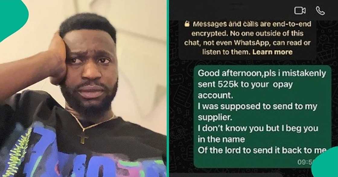A Nigerian man trends on X as he chats up a lady to whom he mistakenly transferred N525k on WhatsApp. A Nigerian man trends on X as he chats up a lady to whom he mistakenly transferred N525k on WhatsApp.