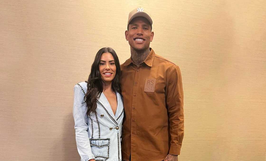 Kelsey Plum and Darren Waller posing for a photo Kelsey Plum and Darren Waller posing for a photo