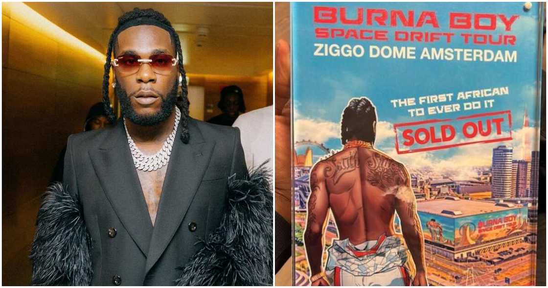 Burna Boy given plaque, artwork after selling out 17k capacity hall Burna Boy given plaque, artwork after selling out 17k capacity hall