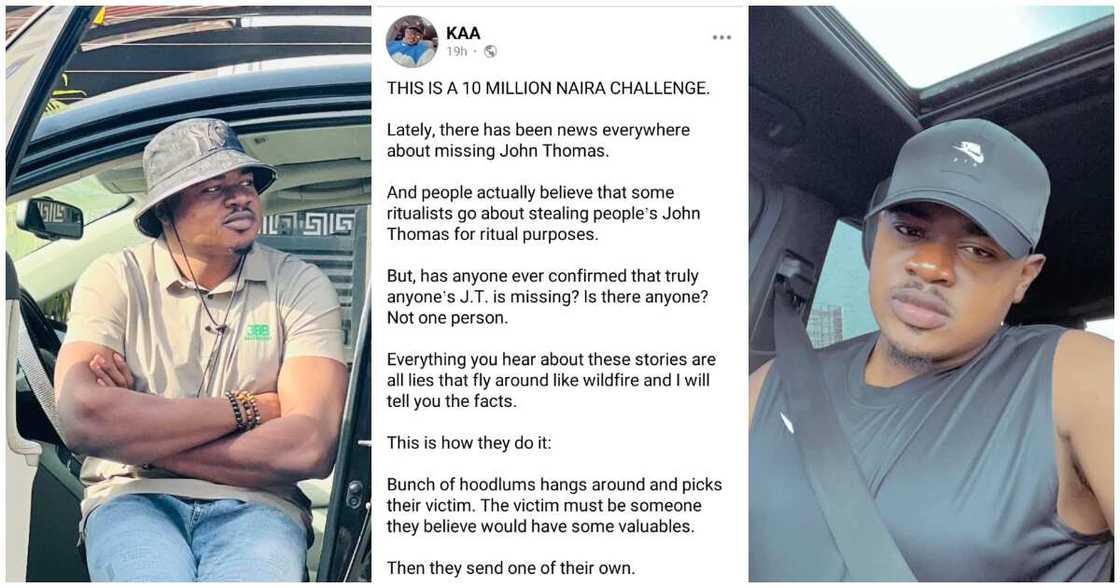 kAA, manhood, N10 million challenge