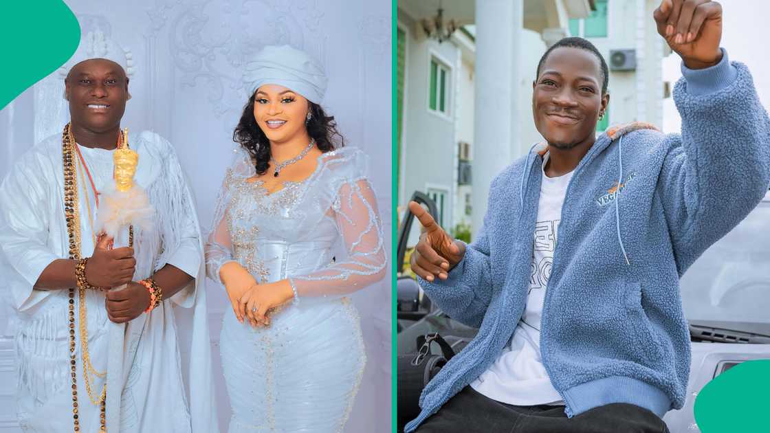 Controversial entertainer DJ Chicken meets Ooni of Ife's wife Queen Tobi