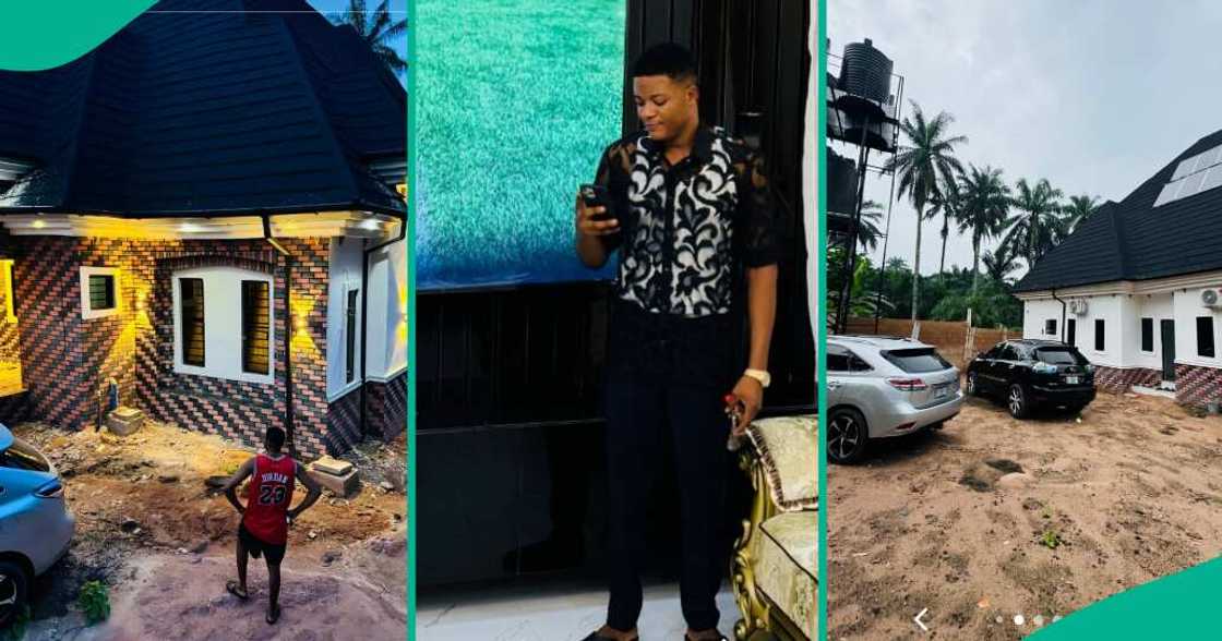 Nigerian man builds new house Nigerian man builds new house