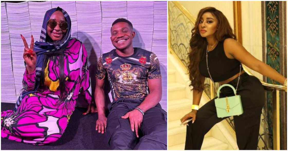 Ini Edo with pastor Jerry Eze in church. Ini Edo with pastor Jerry Eze in church.