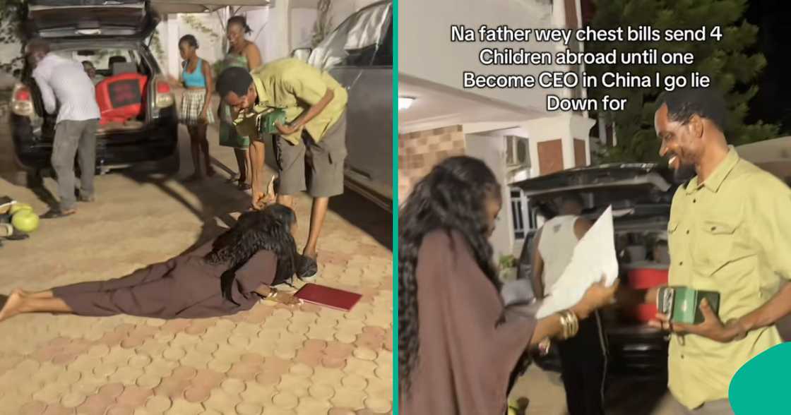 Lady builds company in China, credits her achievements to dad's efforts.