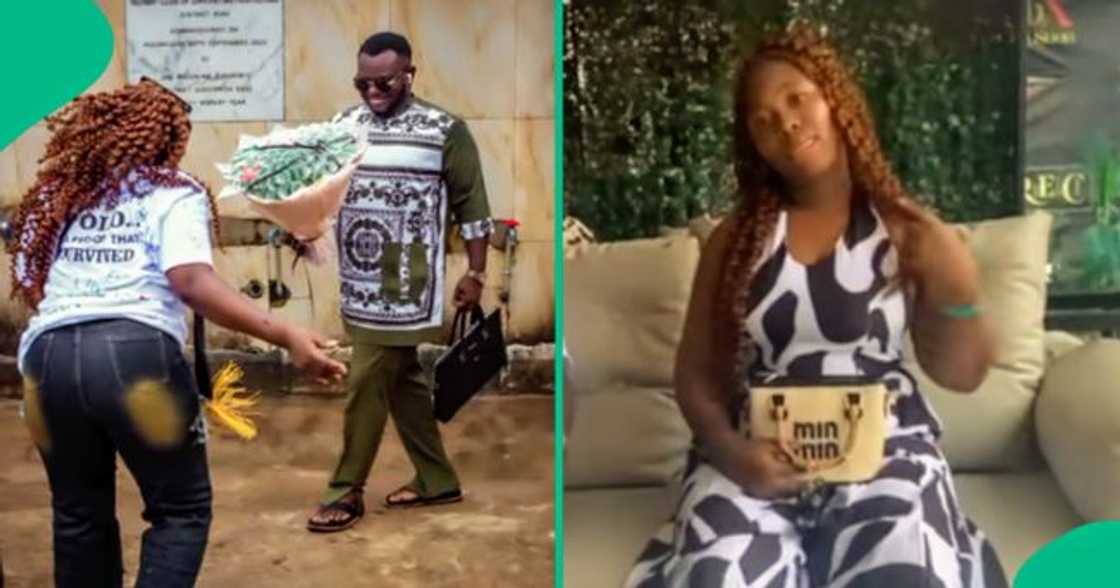 Nigerian lady emotional as she appreciates man who impacted her life positively.