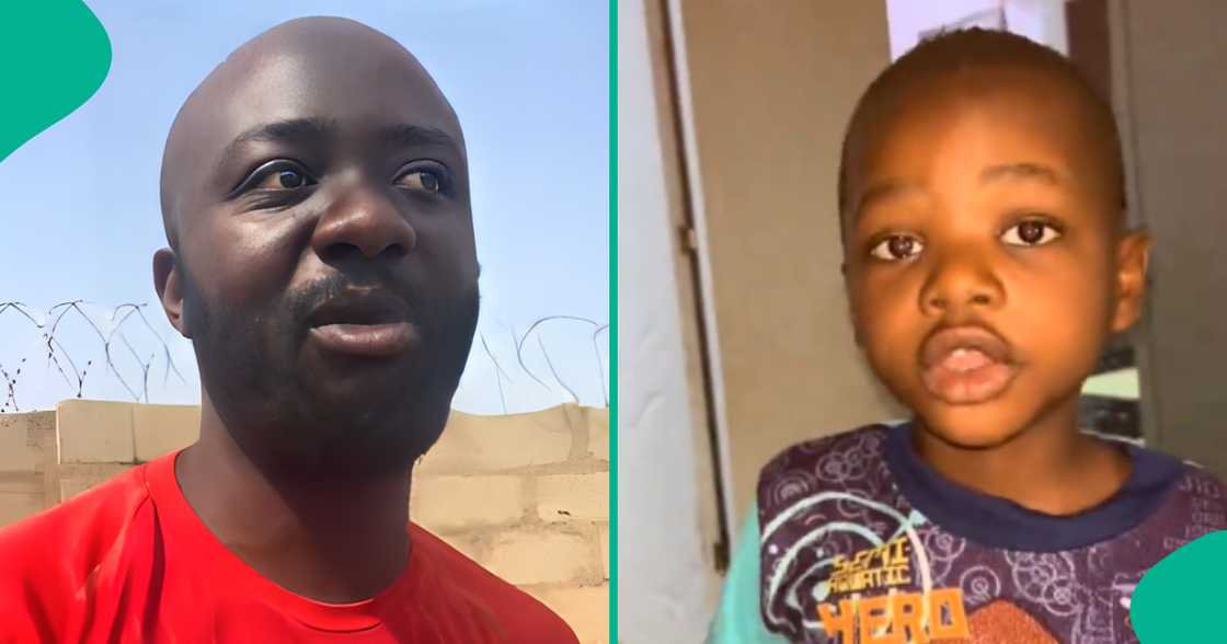 Nigerian dad shares his surprise in viral TikTok video as he finds his little son sleep-talking at night. Nigerian dad shares his surprise in viral TikTok video as he finds his little son sleep-talking at night.