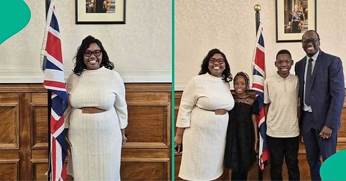 Woman celebrates as family secures British citizenship