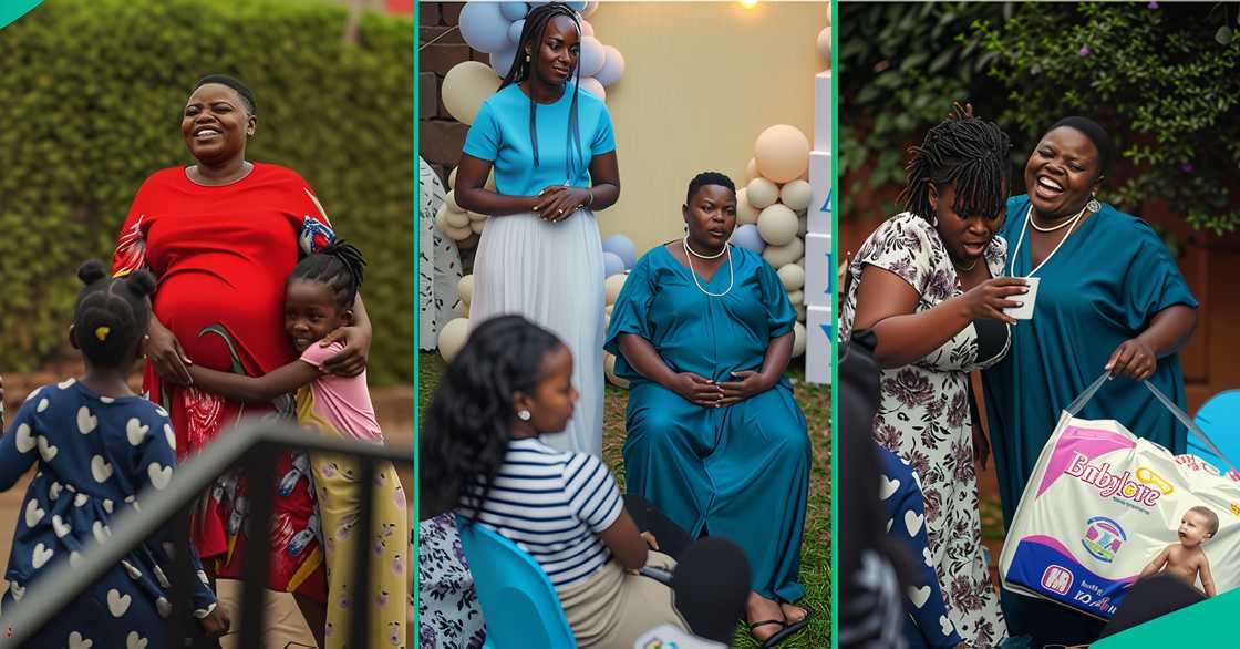 A woman gets people talking after organising a surprise baby shower for her pregnant househelp.