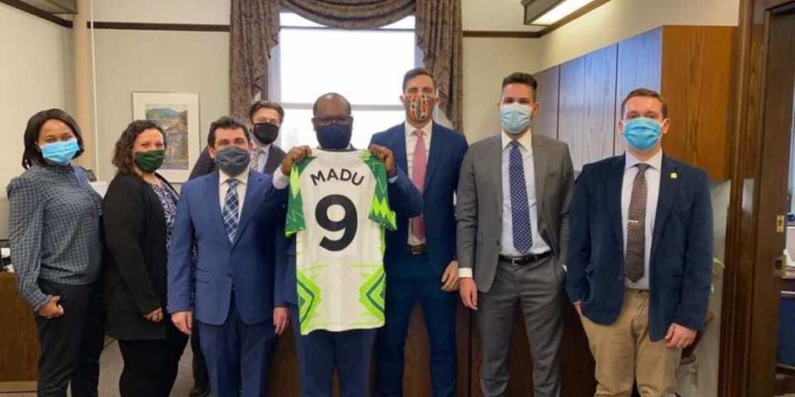 Nigerian man who is a minister of justice in Canada gifted his country's jersey; reveals why he didn't play football