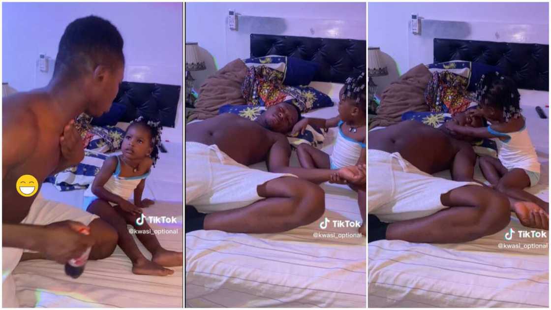 Father and daughter goals/dad pranked his child. Father and daughter goals/dad pranked his child.