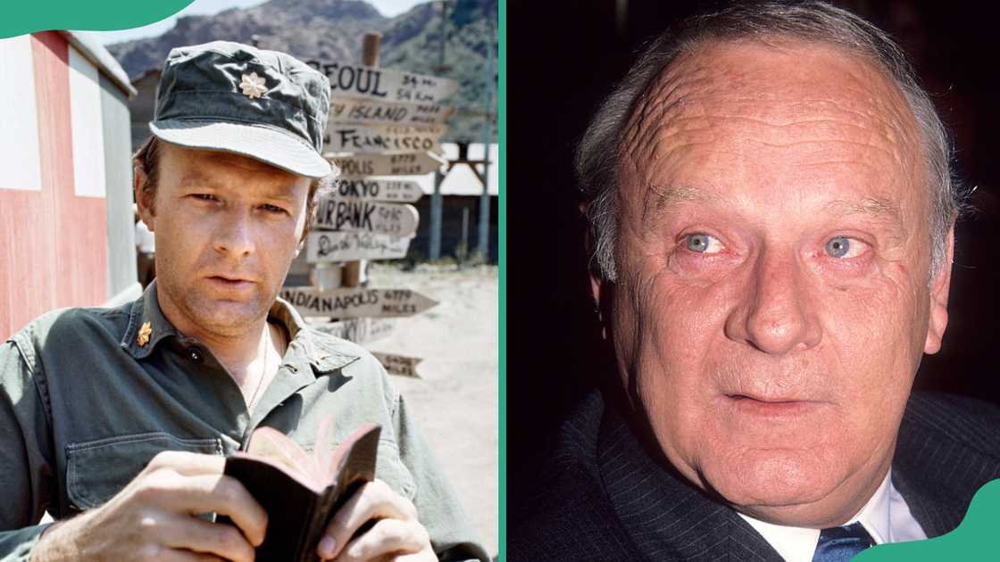 Larry Linville in 1977. Larry in 1992.