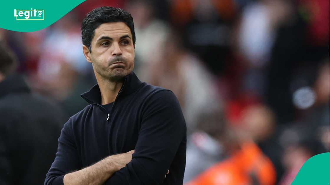 Mikel Arteta, Arsenal, Liverpool, Anfield, England, Premier League. Mikel Arteta, Arsenal, Liverpool, Anfield, England, Premier League.
