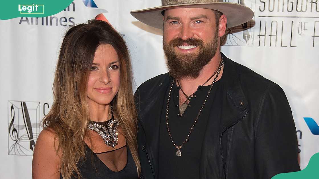 Shelly Brown (L) and singer Zac Brown