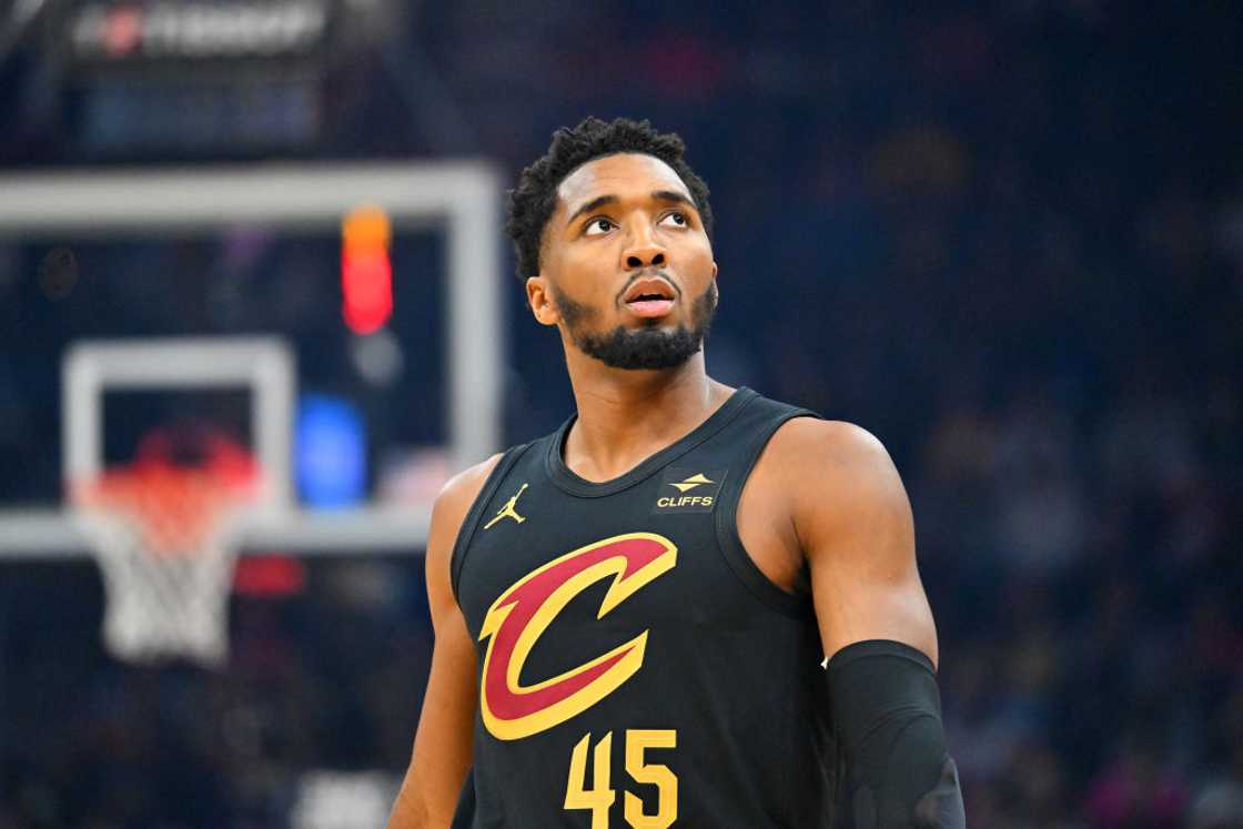 Donovan Mitchell at Rocket Mortgage Fieldhouse. Donovan Mitchell at Rocket Mortgage Fieldhouse.