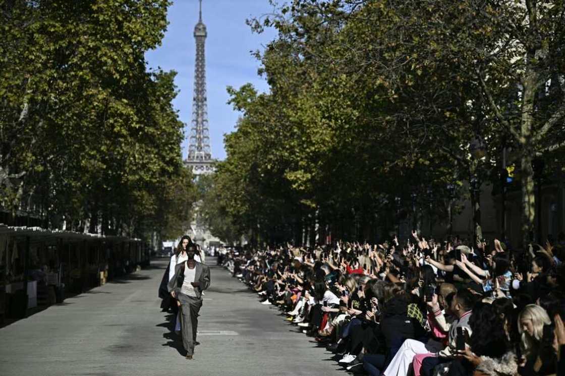 Stella McCartney's Paris fashion show took place among market stalls showcasing green innovations Stella McCartney's Paris fashion show took place among market stalls showcasing green innovations