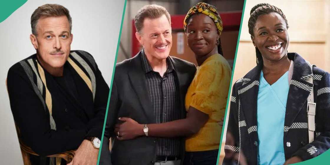 American actor Billy Gardell and Folake Olowofoyeku work were together together on the set of Bob Hearts Abishola. American actor Billy Gardell and Folake Olowofoyeku work were together together on the set of Bob Hearts Abishola.