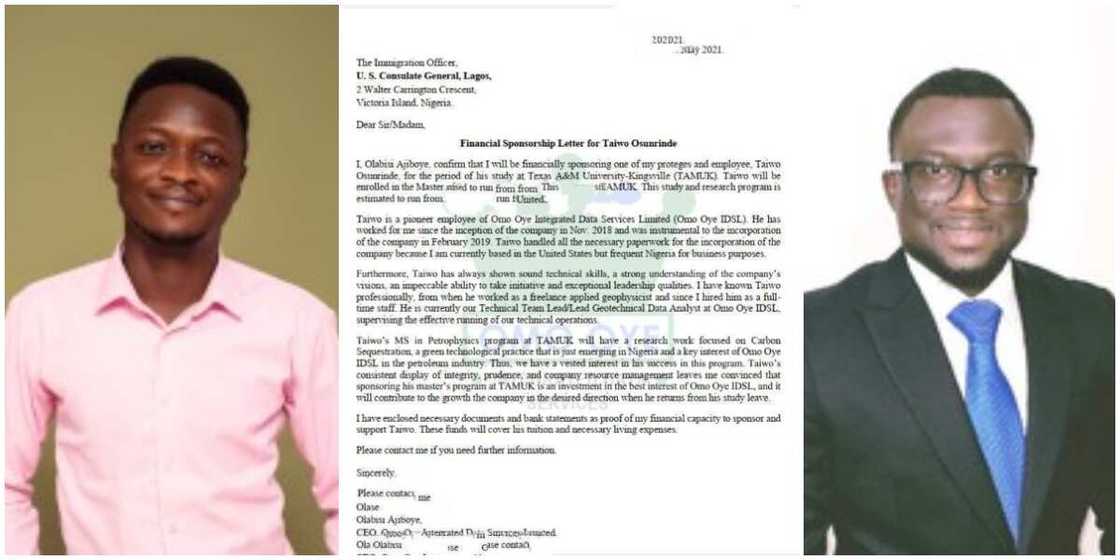 Graduate gets sponsored to America after helping US man he met online in 2018 set up business in Nigeria Graduate gets sponsored to America after helping US man he met online in 2018 set up business in Nigeria