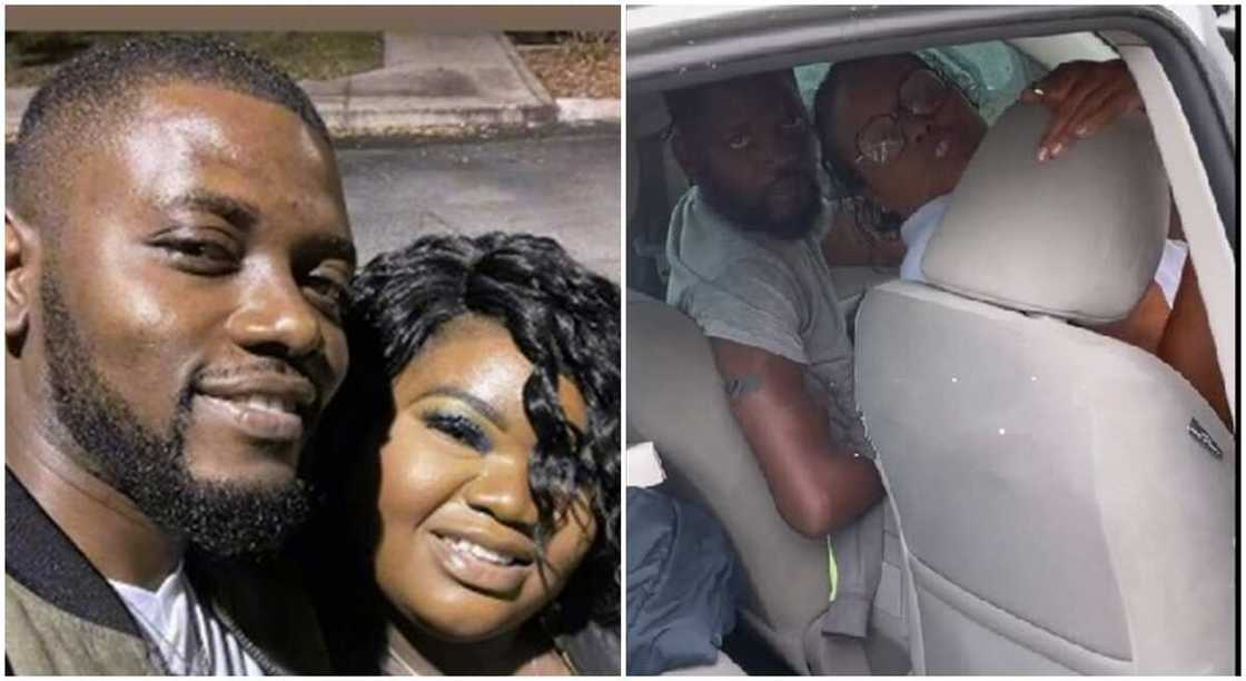 Photos of Shamika Moore, an American lady with her Nigerian husband who she caught cheating on her. Photos of Shamika Moore, an American lady with her Nigerian husband who she caught cheating on her.