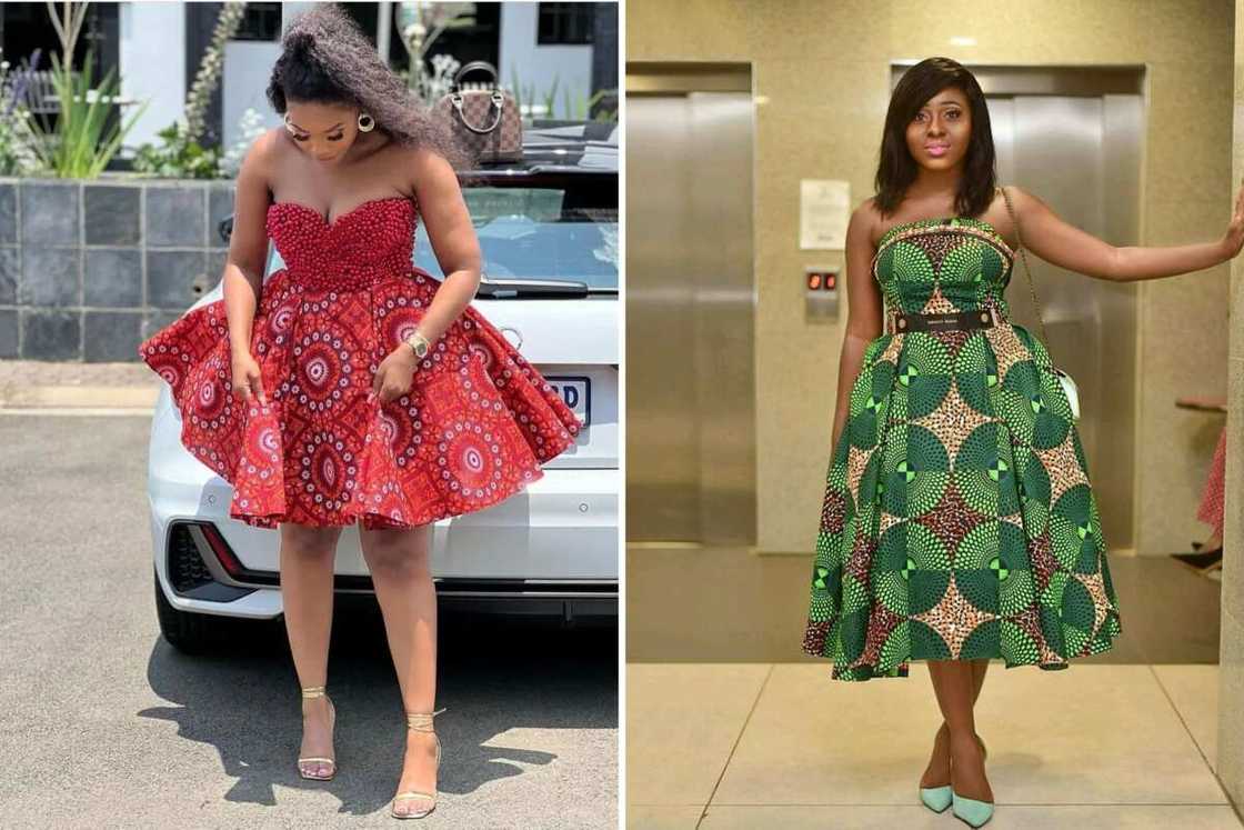 Short flare gown styles Short flare gown styles