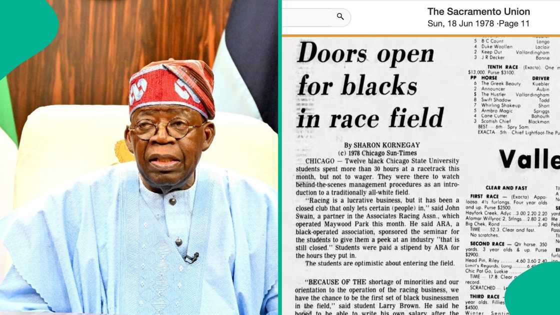 A 1978 newspaper article allegedly confirms Bola Tinubu’s name during his time at Chicago State University. A 1978 newspaper article allegedly confirms Bola Tinubu’s name during his time at Chicago State University.
