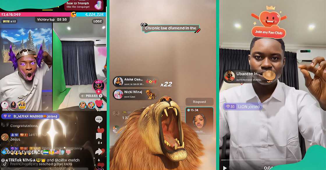 Screenshots of creators on TikTok live Screenshots of creators on TikTok live