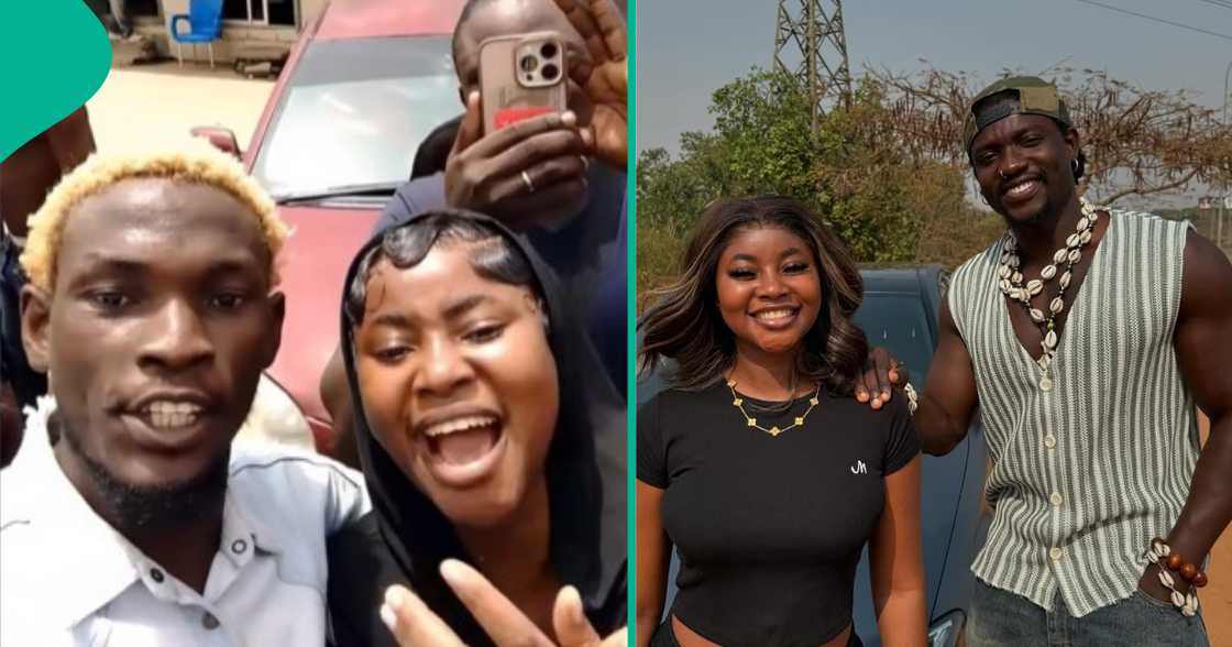 Man shares video of with JojoofLele as he introduced her as VeryDarkMan's wife. Man shares video of with JojoofLele as he introduced her as VeryDarkMan's wife.