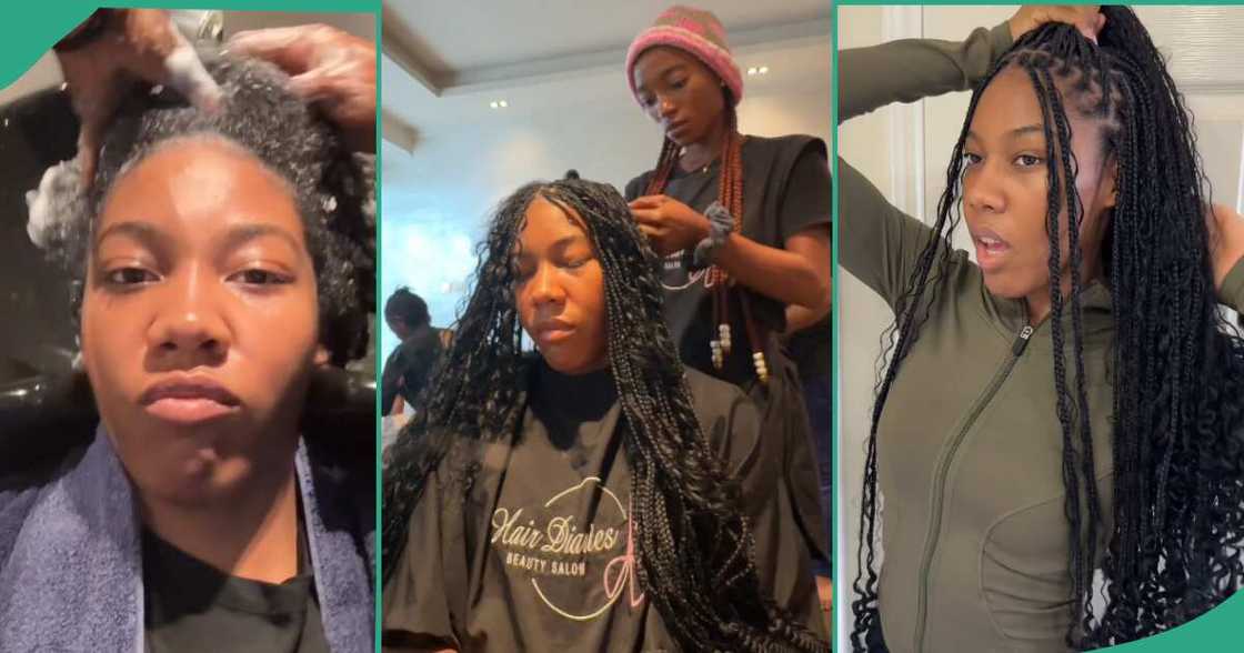 Lady flies to Nigeria to make her hair. Lady flies to Nigeria to make her hair.