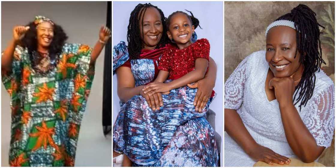Patience Ozokwo and her grandchild Patience Ozokwo and her grandchild