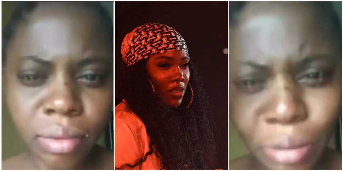 Tiwa Savage and a fan Tiwa Savage and a fan