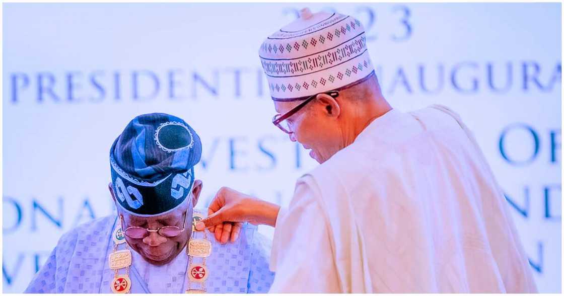 Tinubu conferred GCFR, Buhari confers Tinubu highest honour Tinubu conferred GCFR, Buhari confers Tinubu highest honour