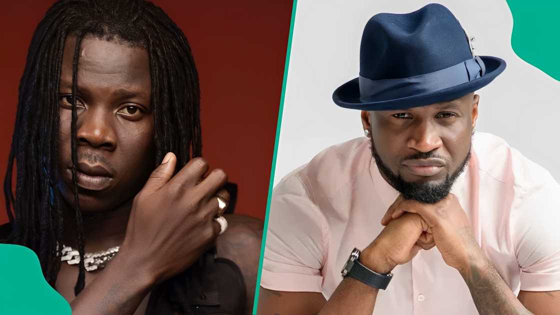 Peter Okoye performs at Ghanaian singer Stonebwoy's concert at OVO Arena in London.