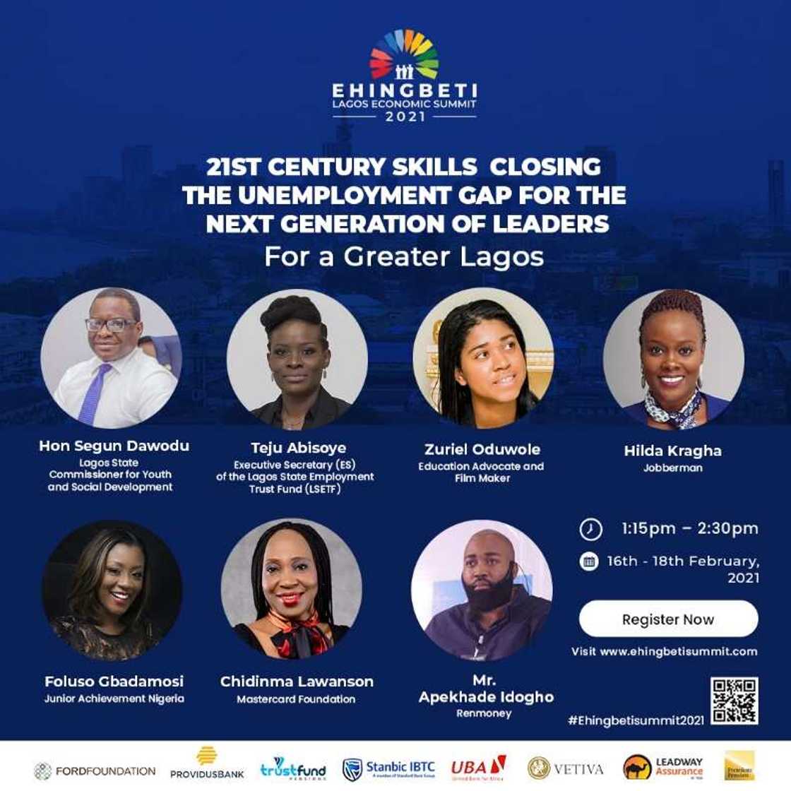 Notable speakers at the Ehingbeti Summit 2021 Notable speakers at the Ehingbeti Summit 2021