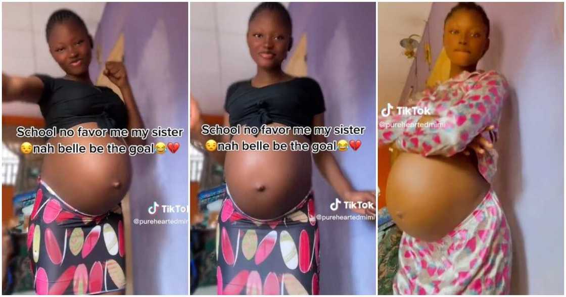 School no favour me, lady flaunts baby bump