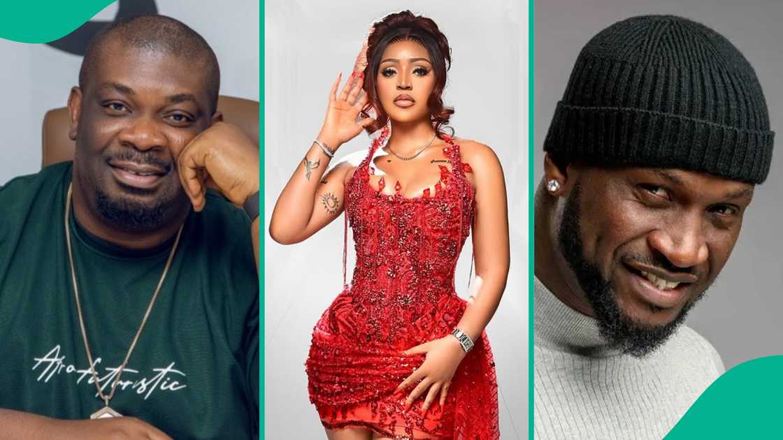 Don Jazzy and Peter Okoye celebrate Regina Daniels on birthday. Don Jazzy and Peter Okoye celebrate Regina Daniels on birthday.