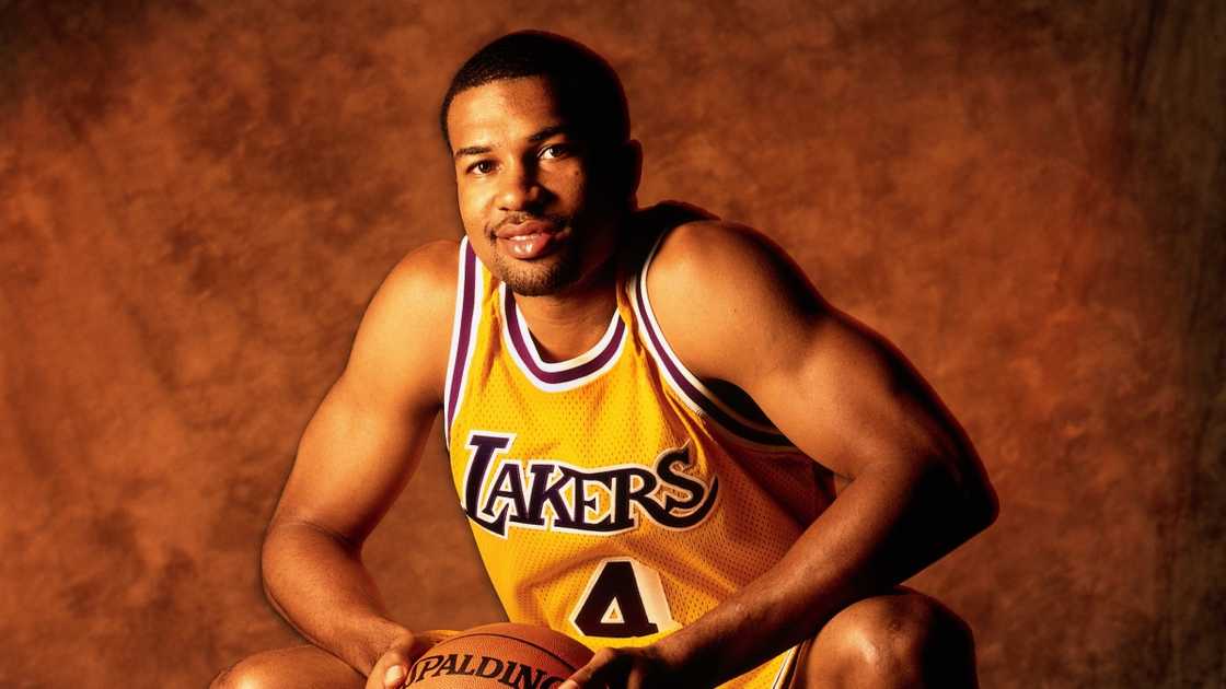Derek Fisher of the Los Angeles Lakers poses for a portrait. Derek Fisher of the Los Angeles Lakers poses for a portrait.