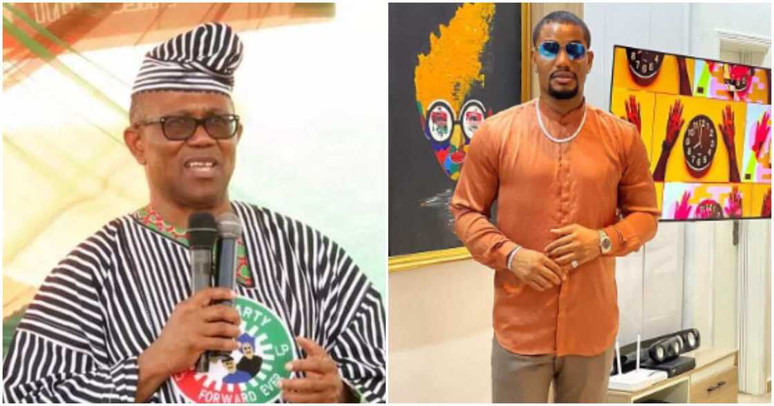 Presidential candidate Peter Obi and actor Alexx Ekubo Presidential candidate Peter Obi and actor Alexx Ekubo