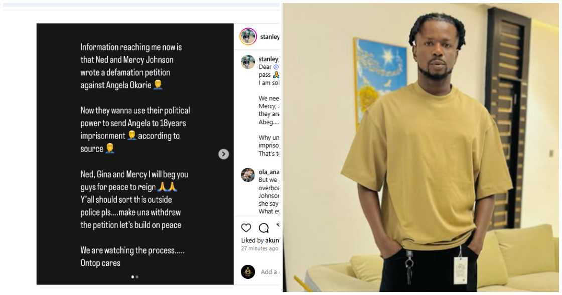 Angela Okorie’s Police Case: Reports Claim Ned Nwoko and Mercy Johnson Are Behind Actress’ Ordeal Angela Okorie’s Police Case: Reports Claim Ned Nwoko and Mercy Johnson Are Behind Actress’ Ordeal