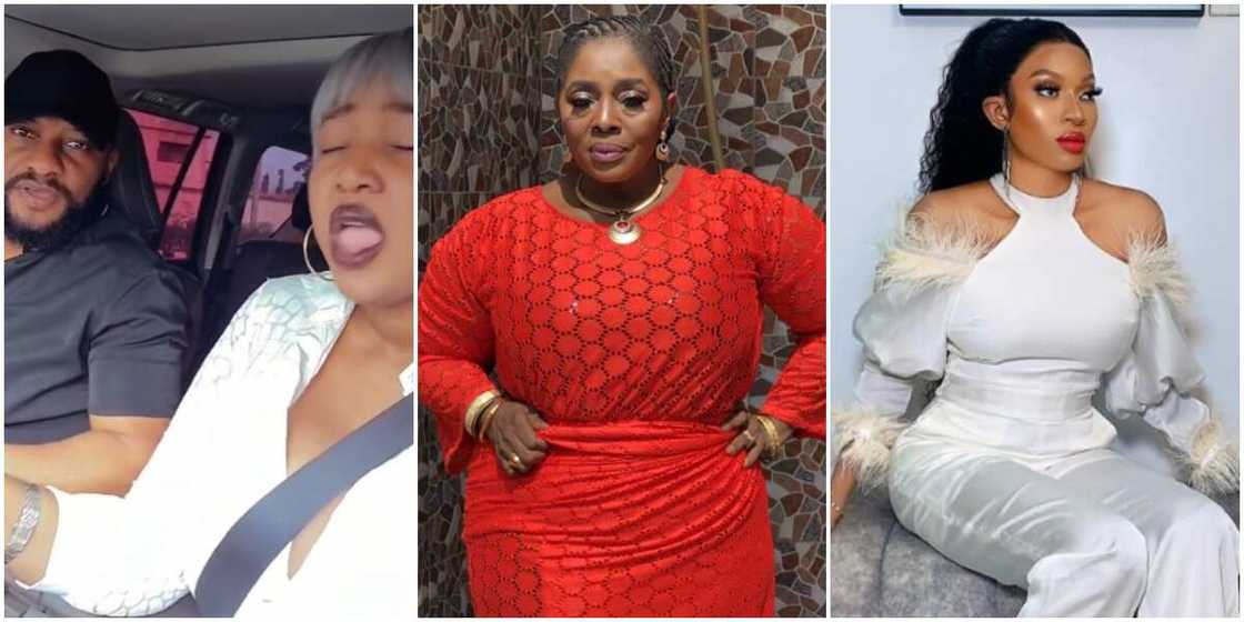 Yul Edochie and second wife singing, Rita Edochie, May Yul-Edochie Yul Edochie and second wife singing, Rita Edochie, May Yul-Edochie