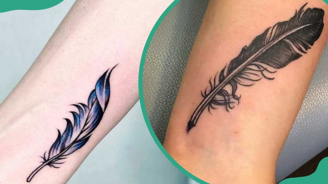 Crow feather tattoos Crow feather tattoos