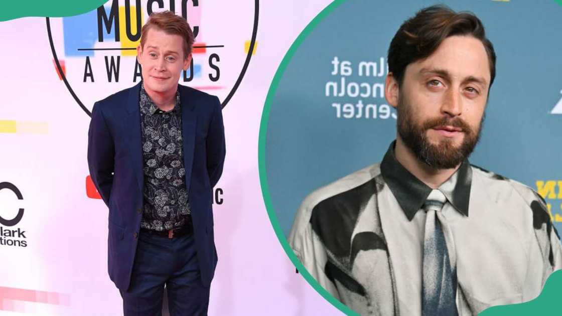 Macaulay Culkin at Microsoft Theater in Los Angeles, California (L). Kieran Culkin at Alice Tully Hall in New York City (R). Macaulay Culkin at Microsoft Theater in Los Angeles, California (L). Kieran Culkin at Alice Tully Hall in New York City (R).
