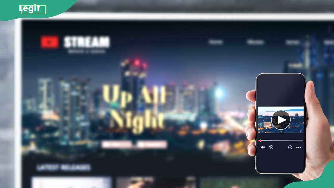 Someone connecting their phone to a TV screen Someone connecting their phone to a TV screen