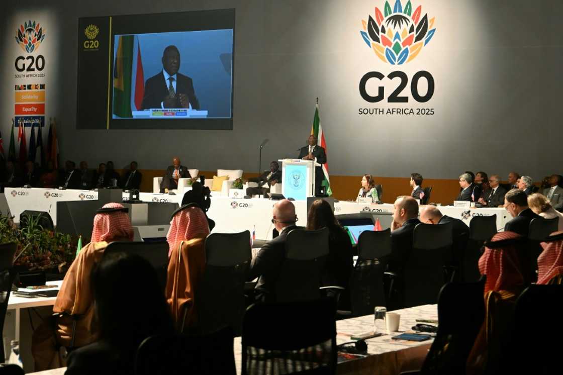 President Cyril Ramaphosa addresses the opening of G20 finance talks