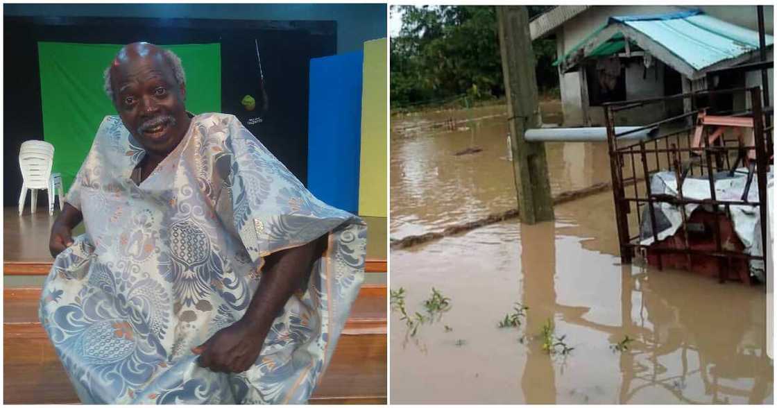 Real estate mogul gifts Pa James a plot of land after his house was sacked by flood Real estate mogul gifts Pa James a plot of land after his house was sacked by flood