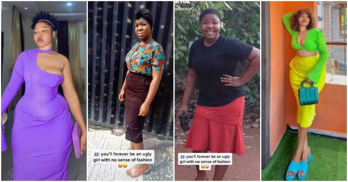 Transformation photos, tall lady photo, lady shares new look, before and after photo of fine lady Transformation photos, tall lady photo, lady shares new look, before and after photo of fine lady
